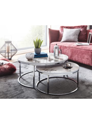 FineBuy Couchtisch "SV73779" in Silber / Silbern