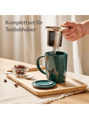 Cosumy Teetasse mit Sieb und Deckel