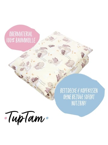 TupTam Kinder Bettdecken Set Gemustert in gelb
