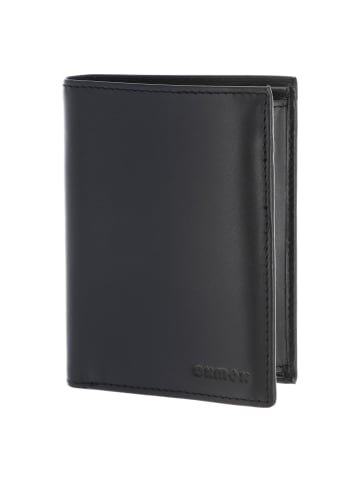 oxmox Leather Geldbörse RFID Schutz Leder 13 cm in schwarz-pure 2.0