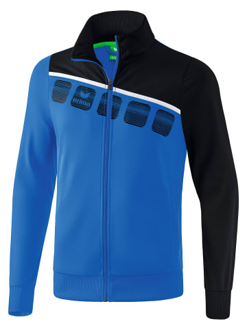 erima 5-C Polyesterjacke in new royal/schwarz/weiss