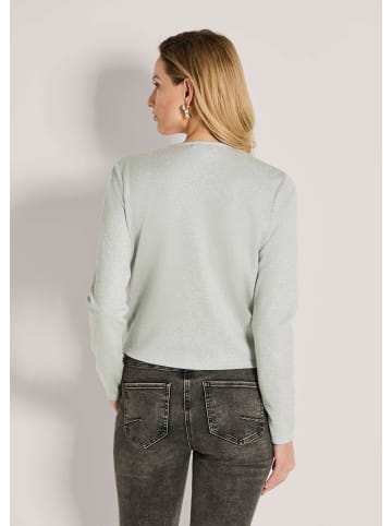 MADELEINE Glamouröses Oberteil mit Wickel-Design in wollweiß / silberfarben