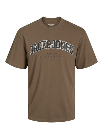JACK & JONES Junior T-Shirt JJECALEB VARSITY TEE O-NECK JNR in canteen