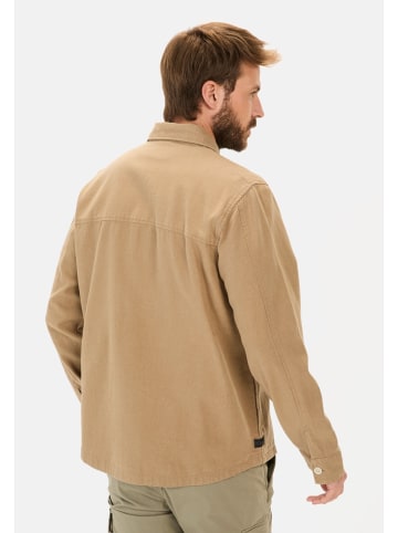 Camel Active Overshirt aus Leinen-Baumwoll-Mix in Braun