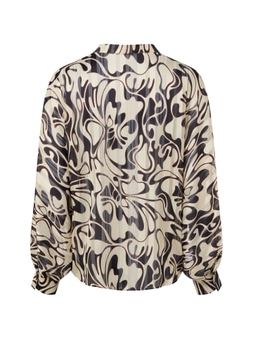 More & More Schluppenbluse in beige schwarz