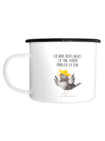 Mr. & Mrs. Panda Becher Rabe Sombrero mit Spruch in Weiß