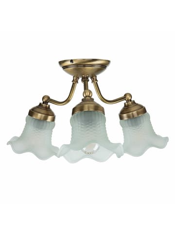 Licht-Erlebnisse Deckenlampe (B)43 x (L)43 x (H)23 cm in Bronze hell glänzend WeißBronze hell glänzend Weiß