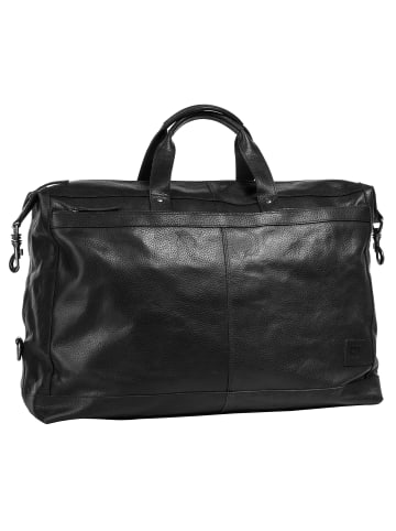 Bodenschatz Reisetasche echt Leder in schwarz