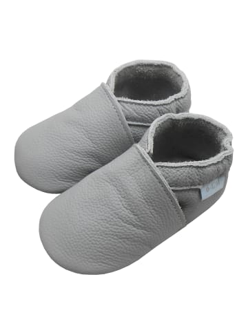 Basrakids Baby Krabbelschuhe aus Leder, weiche Lauflernschuhe mit rutschfester Sohle 