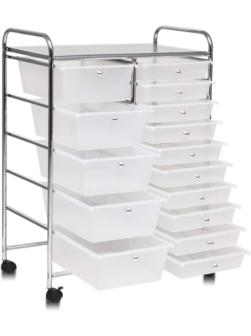 COSTWAY Rollcontainer in Transparent