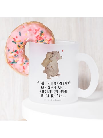 Mr. & Mrs. Panda Glas Papa Bär mit Spruch in Transparent