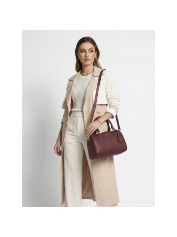 Lazarotti Bologna Leather Bowling-Bag Handtasche Crossbody Leder 26 cm burgundy