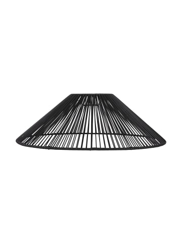 STAR Trading Lampenschirm Vide, Rattan, Schwarz, E27, Außenbereich, ⌀ 58 cm