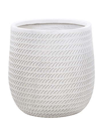 Beliani Outdoor Blumentopf LIVADIA in Weiß - (W) 39 x (H) 44 x (L) 39 cm