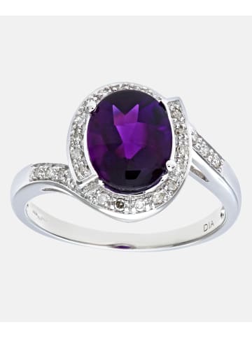 Diamant L'éternel Ring aus 375 Weißgold mit Diamant mit Amethyst