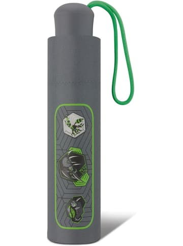 Scout Kinder-Taschenschirm Regenschirm mit reflektierenden Streifen Black Spider