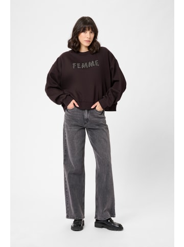 Kaffe Sweatshirt KAlise Oversize fit in Black Coffee