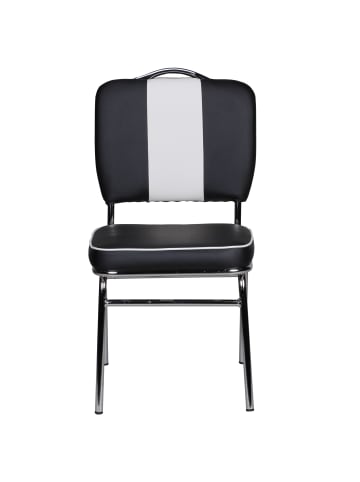 KADIMA DESIGN Esszimmerstuhl American Diner 50er Jahre Retro in Schwarz