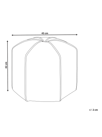 Beliani Pouf WISHEK in Beige - (W) 45 x (H) 40 x (L) 45 cm