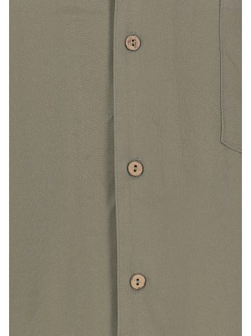 Urban Surface Kurzarm Hemd mit Brusttasche und Canvas Material in Grün-2
