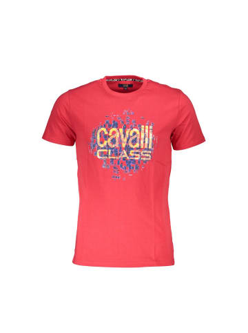cavalli CLASS Rotes Baumwoll-T-Shirt