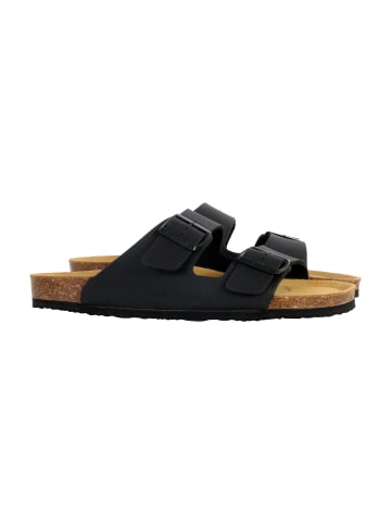 Plakton Barna Leder-Pantoletten Schwarz