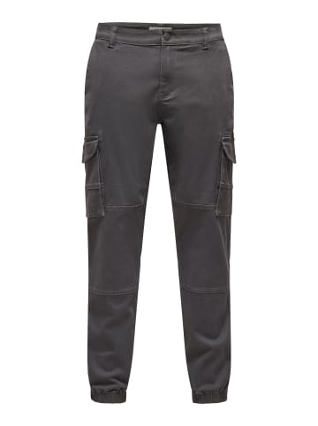ONLY & SONS Cargo-Hose in Grey Pinstripe