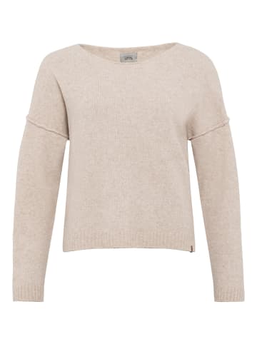 Camel Active Strickpullover aus recyceltem Wollmix in Beige