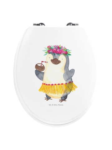 Mr. & Mrs. Panda Motiv WC Sitz Pinguin Kokosnuss ohne Spruch in Weiß