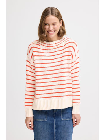 b. young BYNAGLA STRIPED JUMPER - KNIT Loose fit in Poinsettia Mix