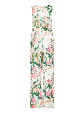 Vera Mont Jumpsuit mit Bindegürtel in Cream/Rosé