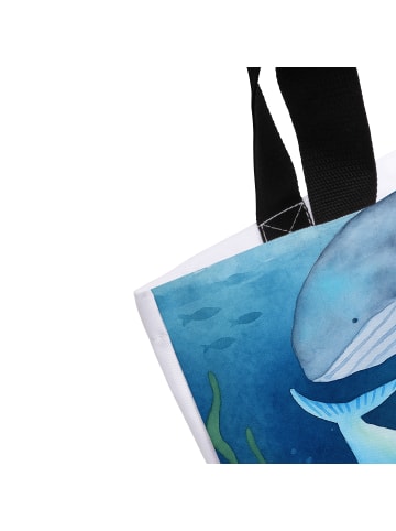 Mr. & Mrs. Panda Tote Bag Walfisch Thunfisch Design ohne Spruch in Weiß