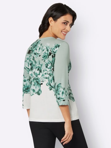 creation L Shirt in weiß-kalkmint-bedruckt
