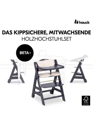 Hauck Beta Plus Dark Grey 5-tlg. Newborn Set - in grau