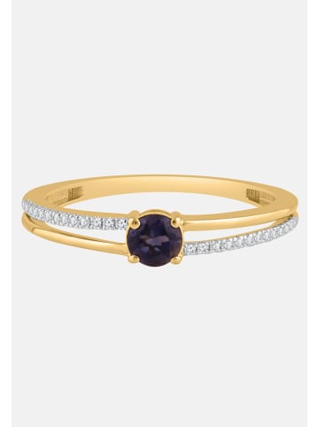 Diamant Exquis Ring aus 375 Gelbgold mit Diamant