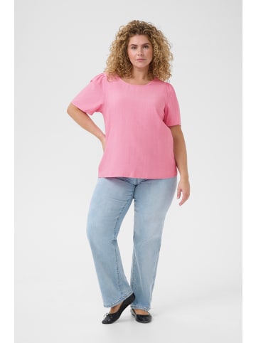 KAFFE curve Kurzarm-Bluse KCmui in Rosebloom CC