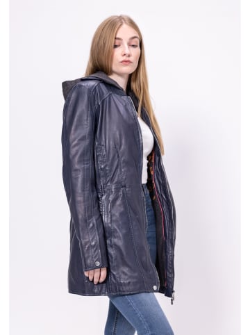 JILANI Damen Lederjacke in marine