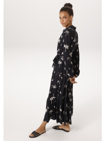 Aniston CASUAL Maxikleid in schwarz-beige