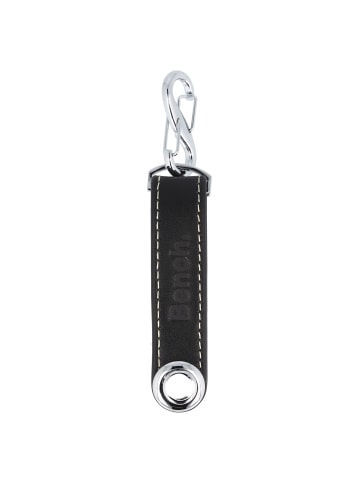 Carbon Schlüsselanhänger Leder 9 cm schwarz