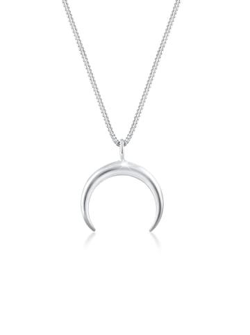 Elli Halskette 925 Sterling Silber Astro, Halbmond in Silber