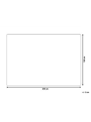Beliani Kuscheldecke VANTAA in Rot/Weiß - (W) 150 x (H) 2 x (L) 200 cm