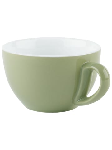 APS 6er Set Cappuccinotasse in grün, Ø 10,5 cm, H: 6,5 cm, 300 ml  