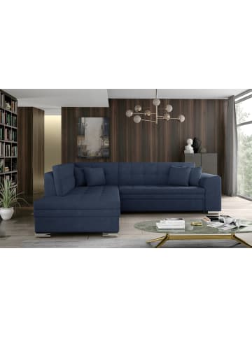 MF Design Piri Recamiere Links in Blau -  (L) 260 x (B) 260 x (H) 78 cm