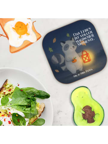 Mr. & Mrs. Panda Tassen Untersetzer Waschbär Laterne Design mit ... in Weiß