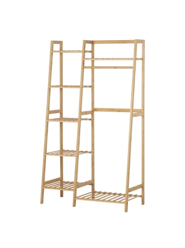 relaxdays Kleiderständer in Natur - (B)80,5 x (H)140 x (T)38,5 cm