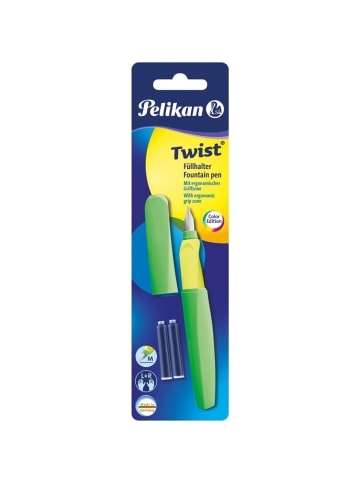 Pelikan Füllhalter Twist neon grün M Blister