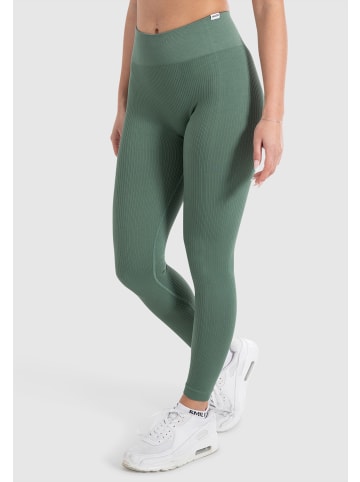 SMILODOX Kompression Leggings Amaze Ripp in Olive