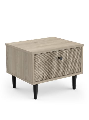 CALICOSY Nachttisch SAÏGON in Braun - (W) 44,6  x (H) 34,3  x (L) 35,9  cm