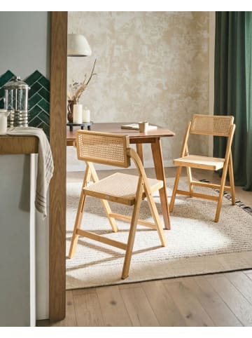 Beliani 2er-Set Esszimmerstuhl MODANE in Braun/Beige
