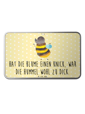 Mr. & Mrs. Panda Behälter Hummel flauschig mit Spruch in Gelb Pastell